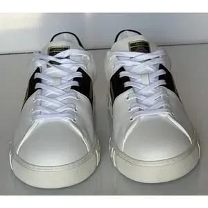 Versace Greek key Men\'s White/Black Leather Sneakers 13 US (46) 1014460 NIB $725 Versace | Shoes | Versace Greek Key Mens Whiteblack Leather  main image 2